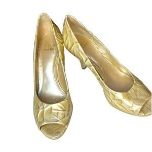 Alex Marie High Heel Shoes 7M Golden Ivory